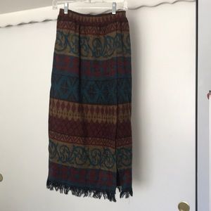 Vintage Graffiti geometric design skirt with matching scarf